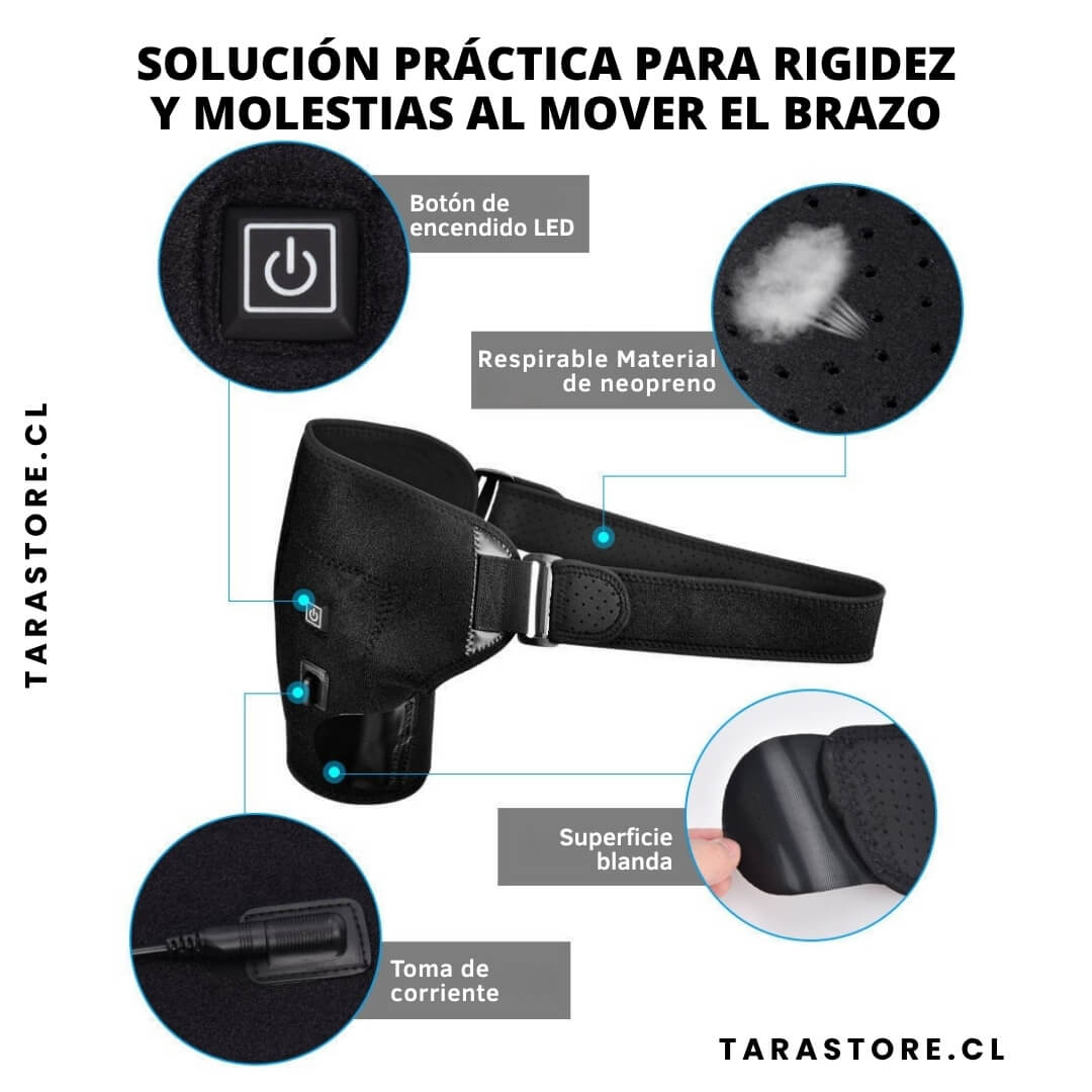 Hombrera Térmica Recargable Alivia Dolor Evita Cirugías + Incluye Ebook Terapias de Calor