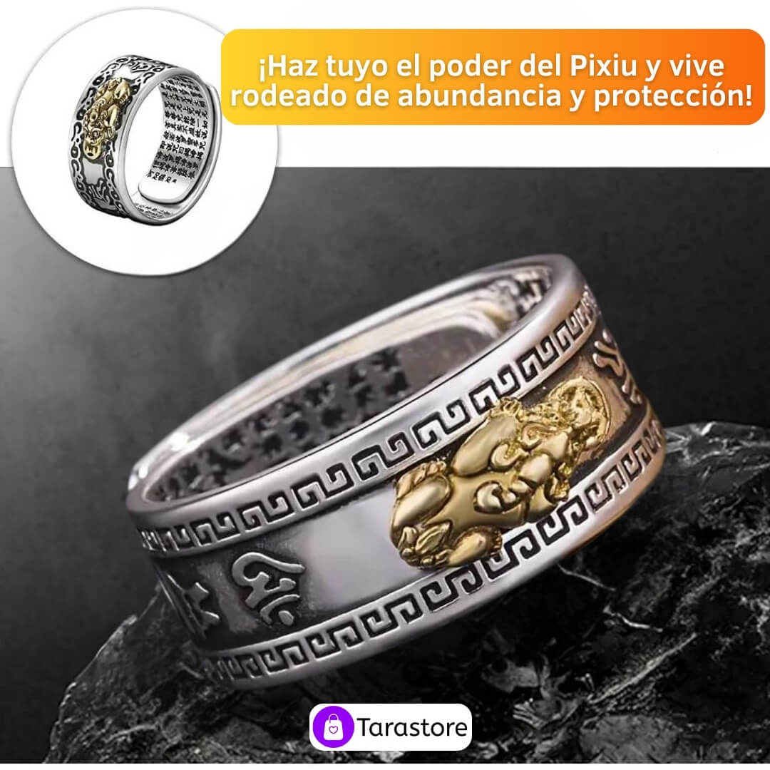 Anillo Original Feng Shui De La Riqueza Y Abundan + Tarjeta "Decreto de la Prosperidad"