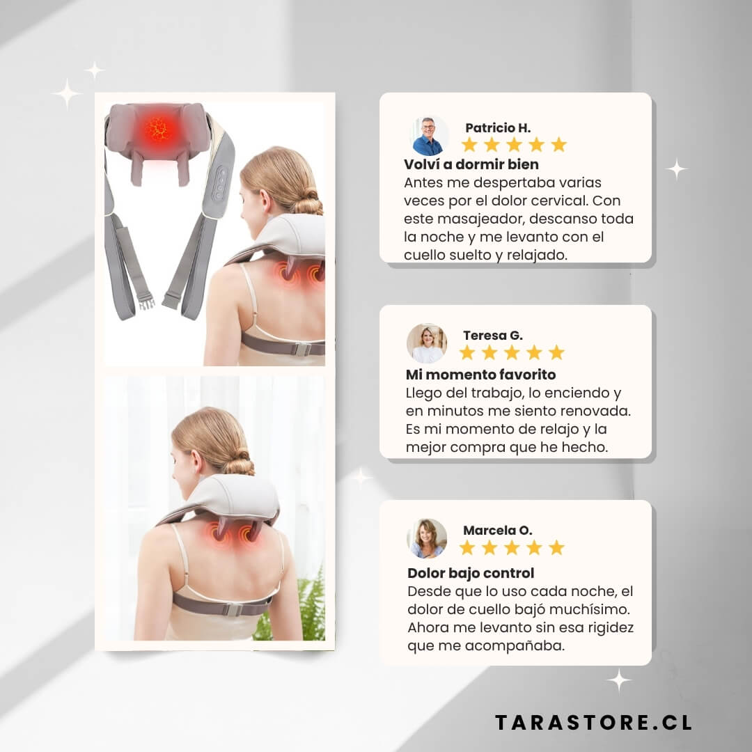 Masajeador de Cuello Alivia Dolor Cervical y Estrés