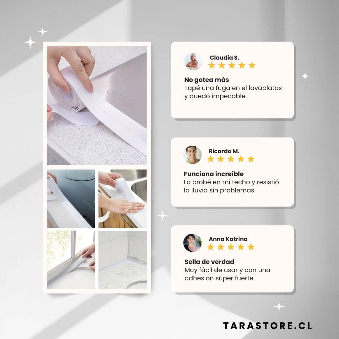 Cinta Adhesiva Reparacion Lavaloza Baño 6 M