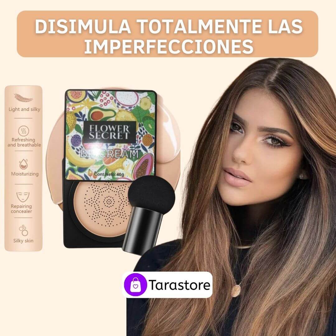 FLOWER SECRET BEAUTY CREAM™ BASE DE MAQUILLAJE PREMIUM - TONO MORENA