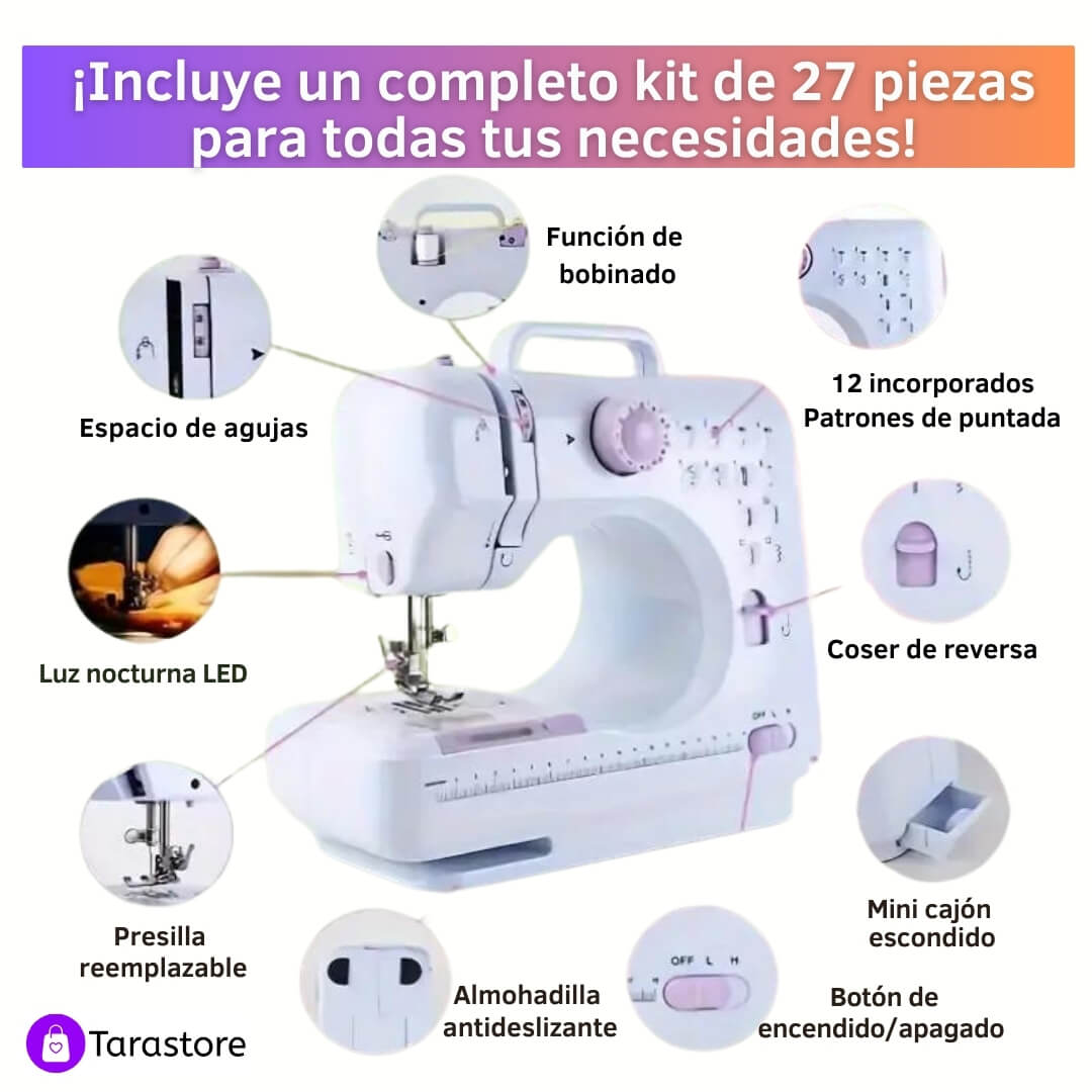 Máquina de Coser Profesional 12 Puntadas
