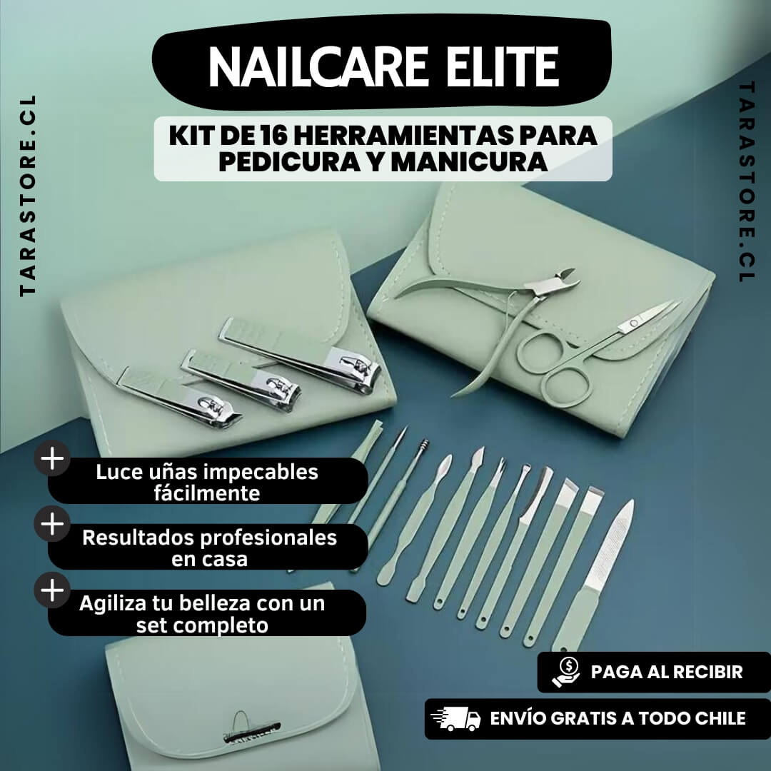KIT DE PEDICURA Y MANICURA 16 PIEZAS