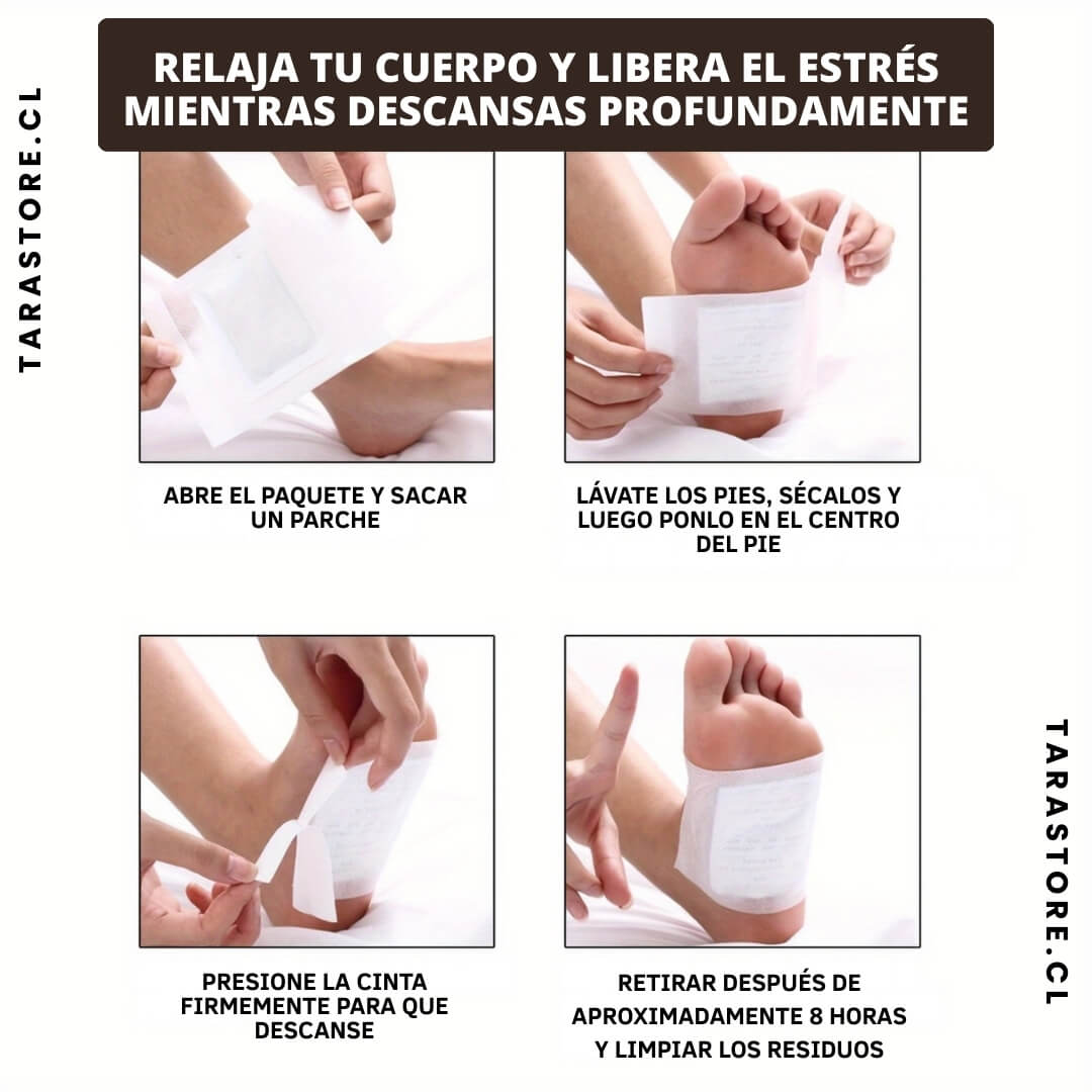 100 Parches Desintoxicantes Kinoki Tratamiento Completo Terapia de relajación y liberación del estrés