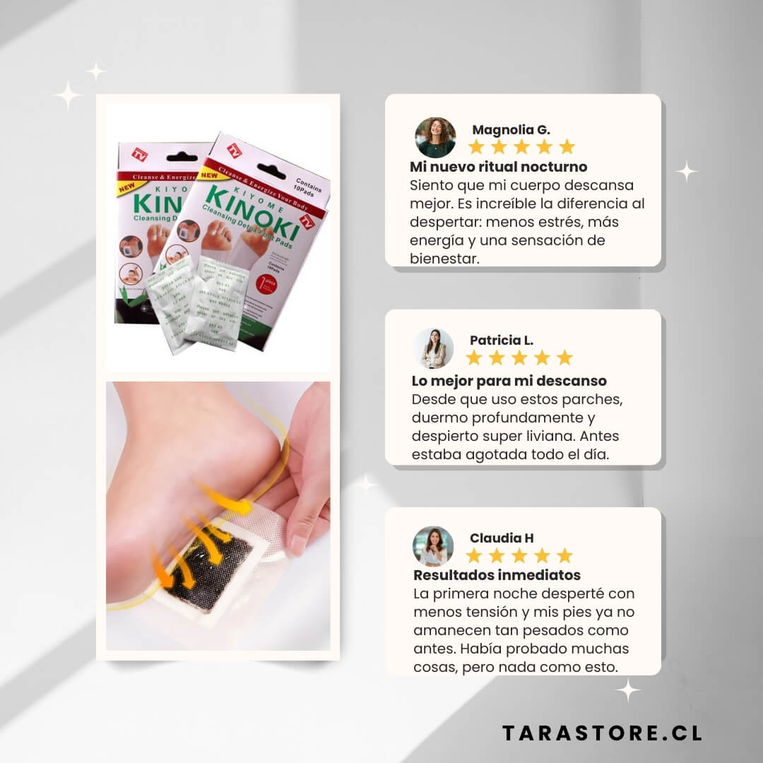 100 Parches Desintoxicantes Kinoki Tratamiento Completo Terapia de relajación y liberación del estrés
