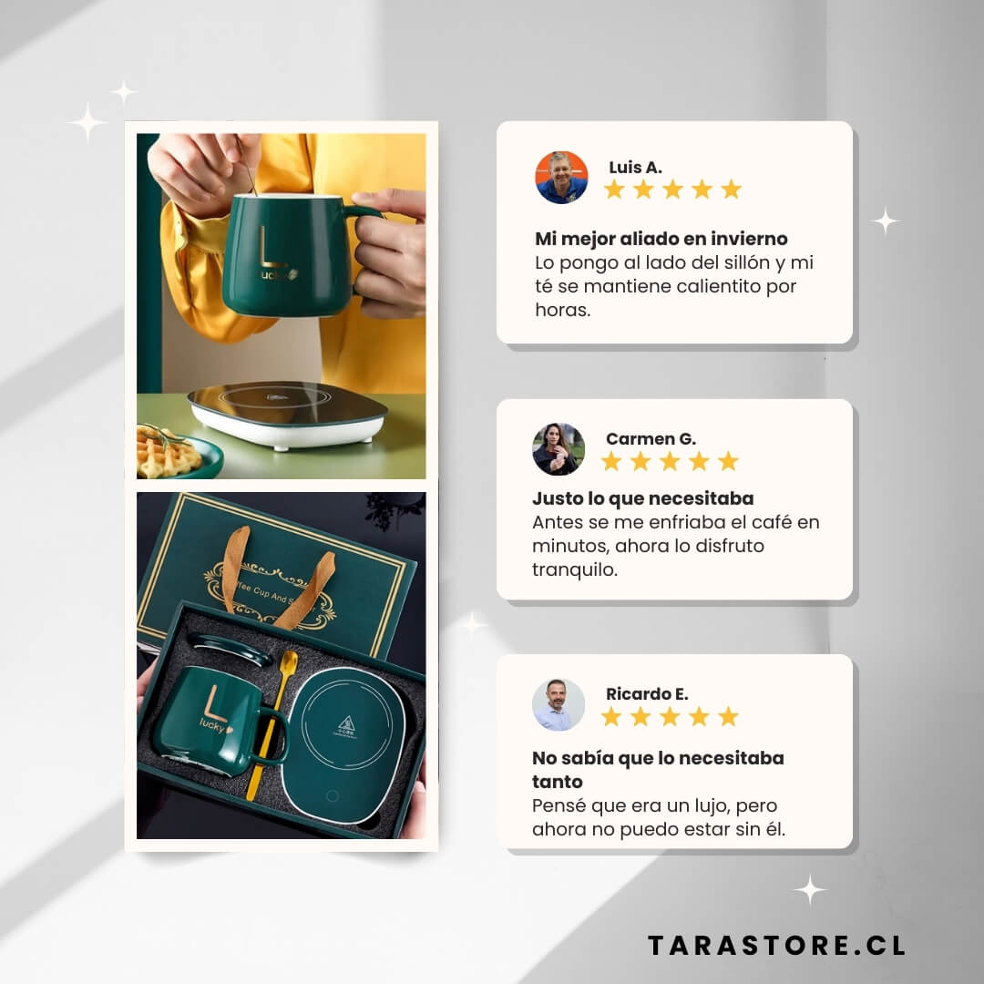 Taza De Cerámica Con Calentador Electrico