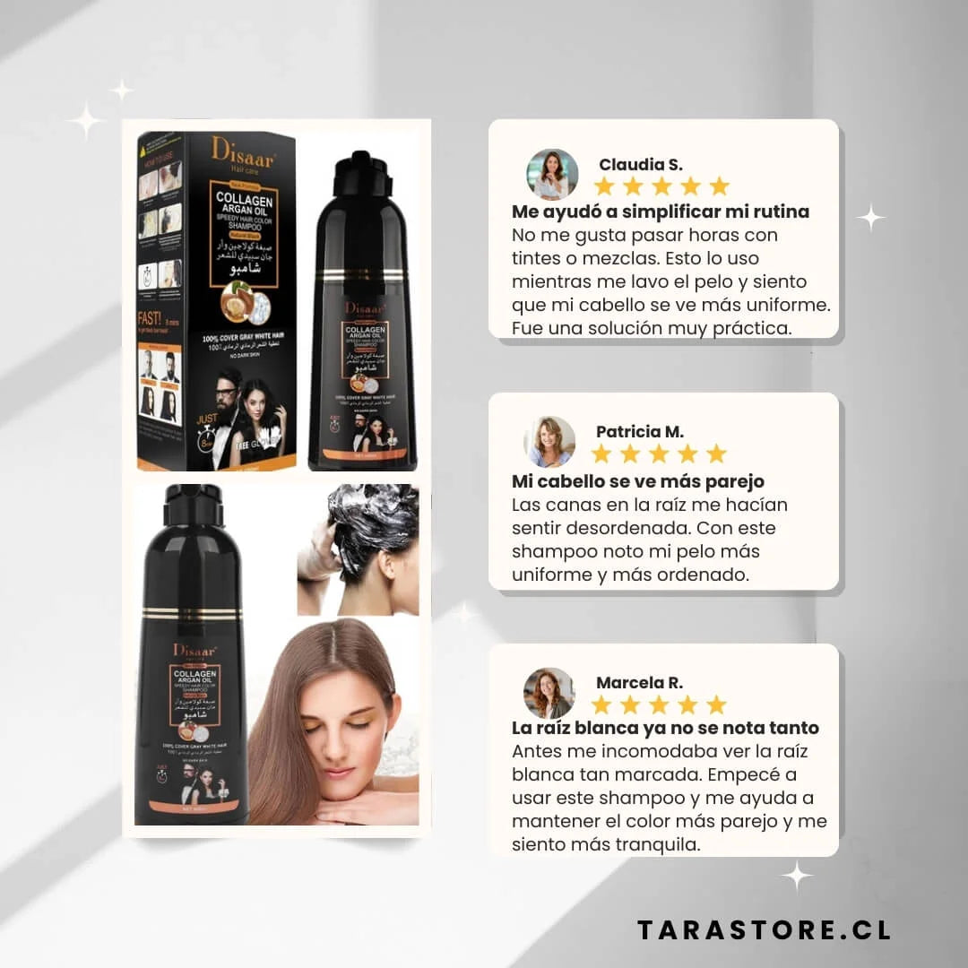 Shampoo Pinta Canas - Cubre canas fácilmente mientras lavas tu cabello