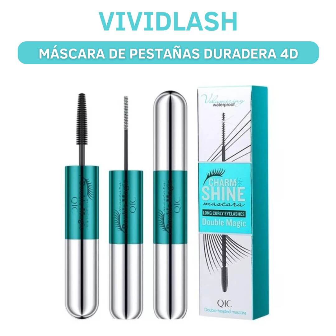 VividLash - MÁSCARA DE PESTAÑAS 4D ULTRA SHINE 2 en 1