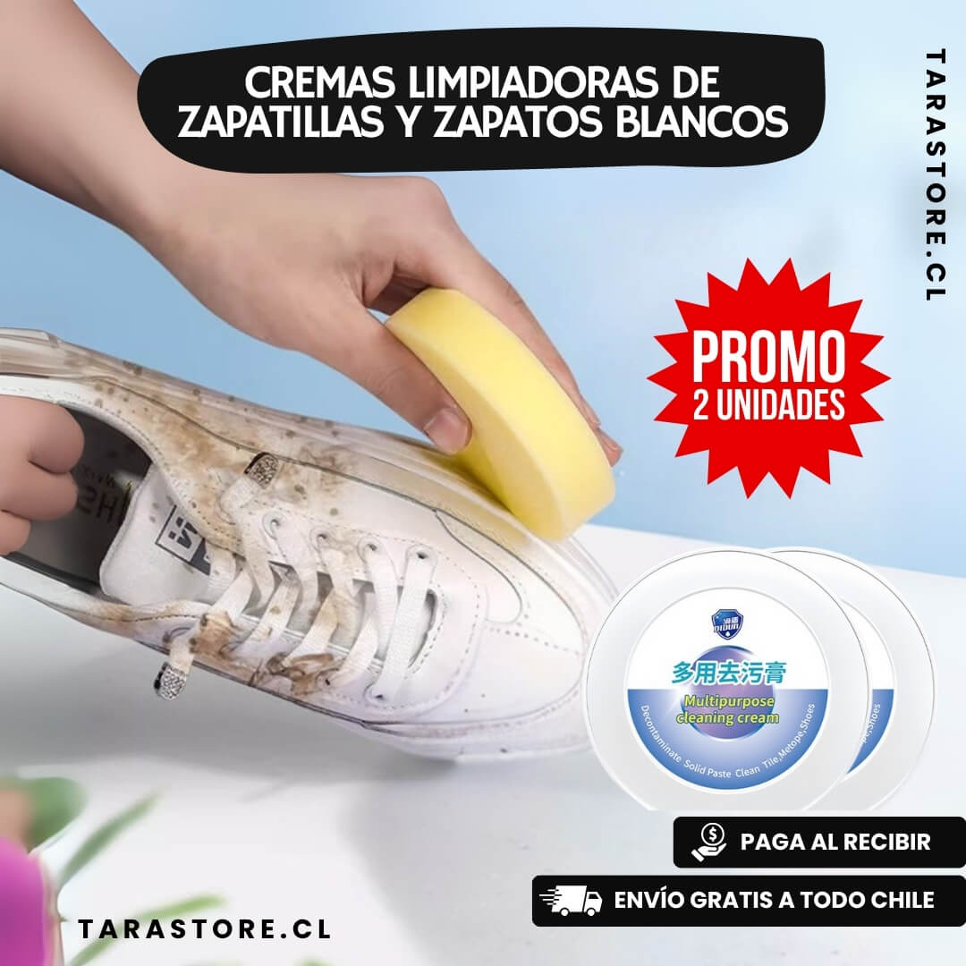 Promo 2 Cremas Limpiadoras de Zapatillas y Zapatos Blancos