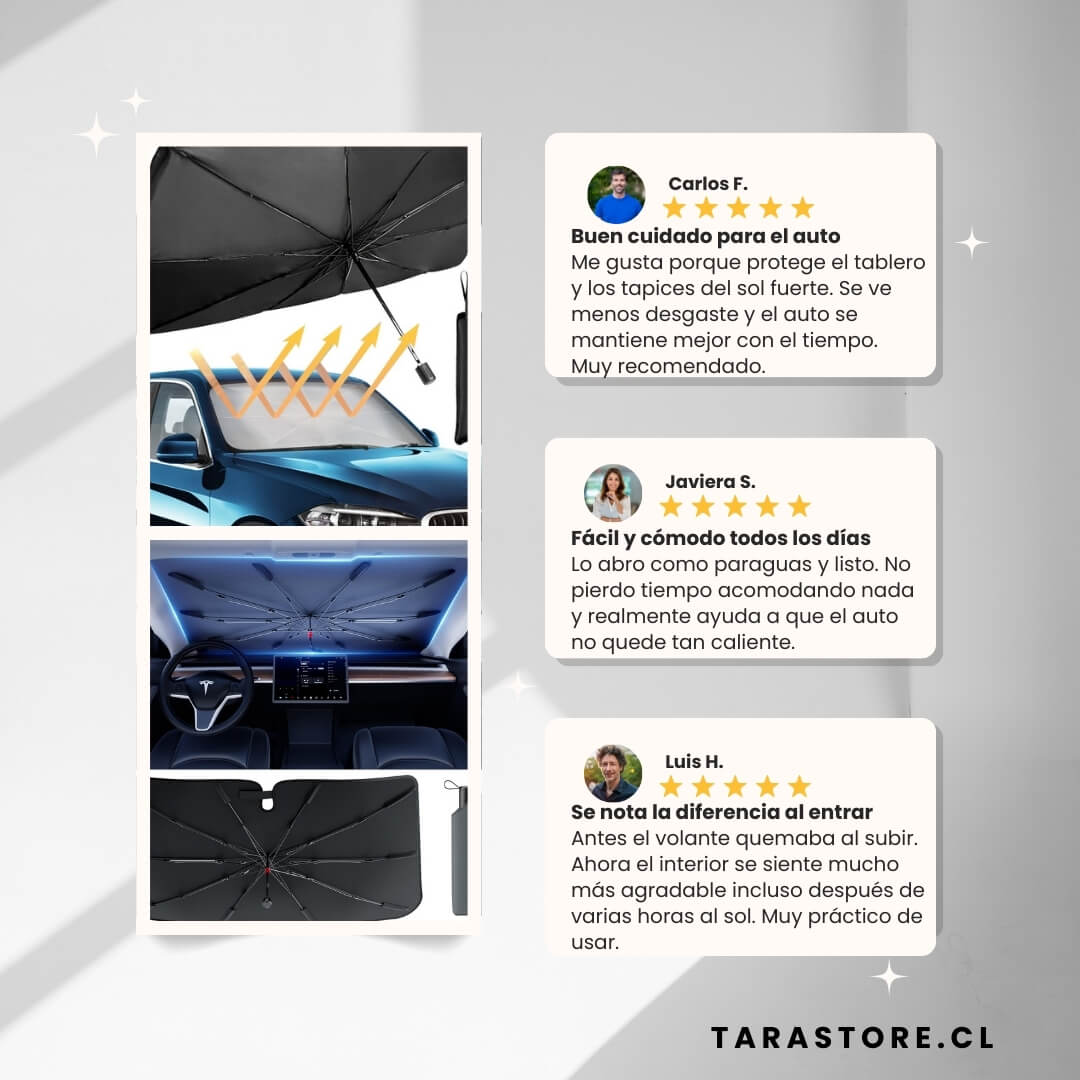 Quitasol Plegable Uv Para Auto - Protege El Interior de las Altas Temperaturas