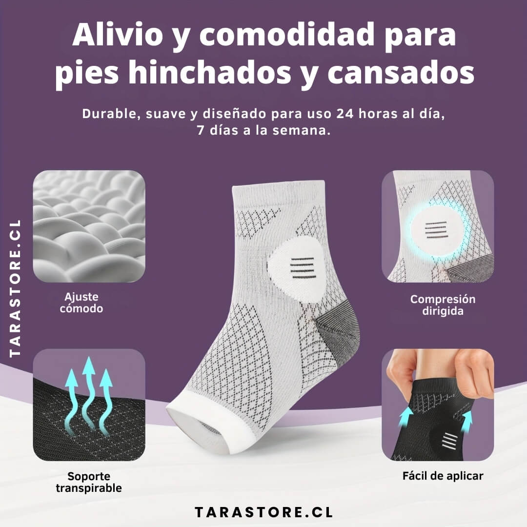 Calcetines Neuro Compresión Alivio en Pies Hinchados y Adoloridos