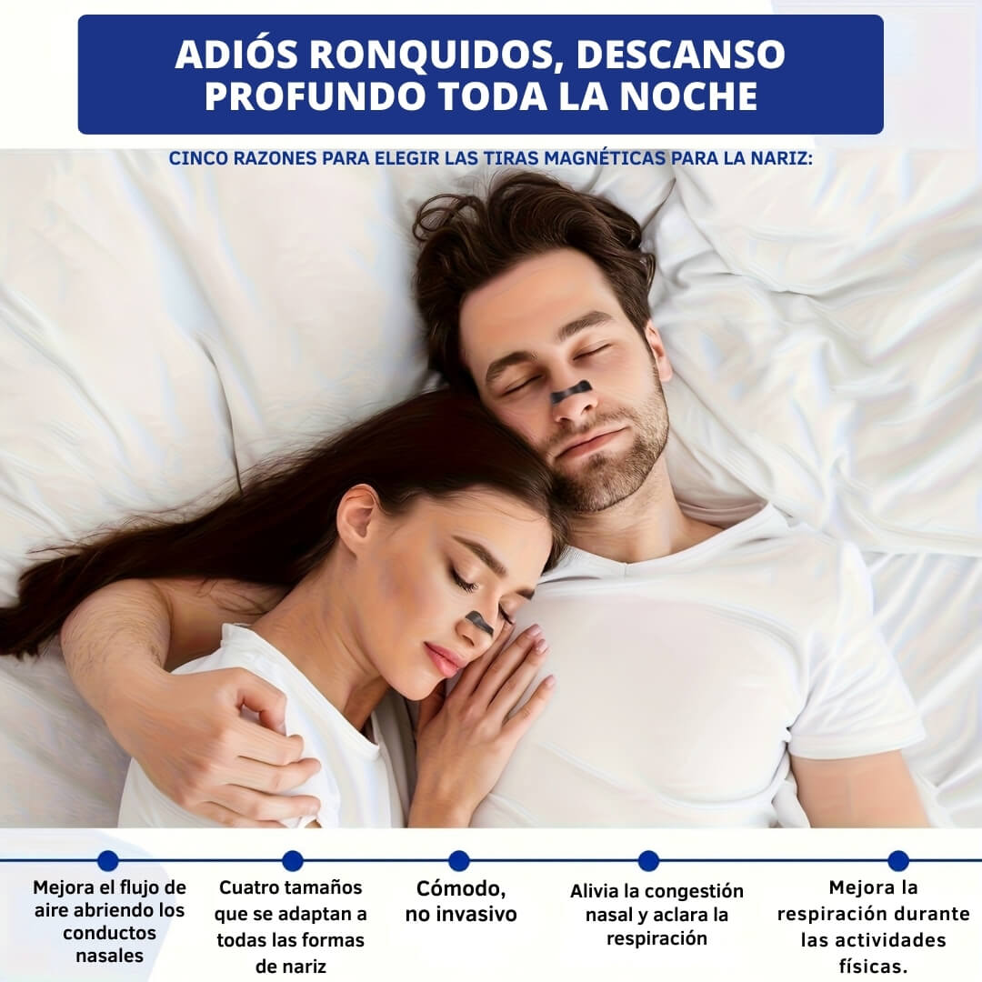 Tiras Nasales Magnéticas Respira Mejor Duerme Mejor - PROMO 2 Cajas