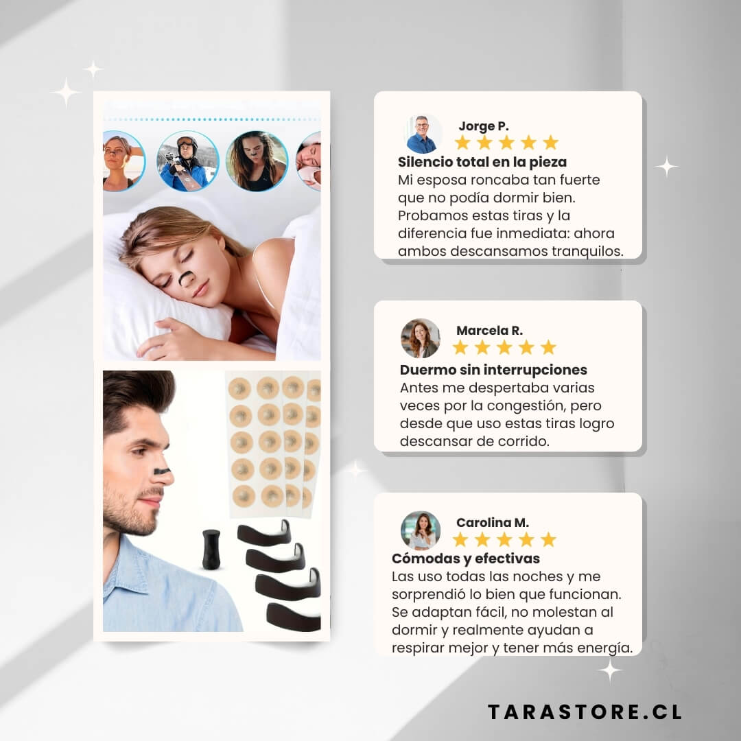 Tiras Nasales Magnéticas Respira Mejor Duerme Mejor - PROMO 2 Cajas