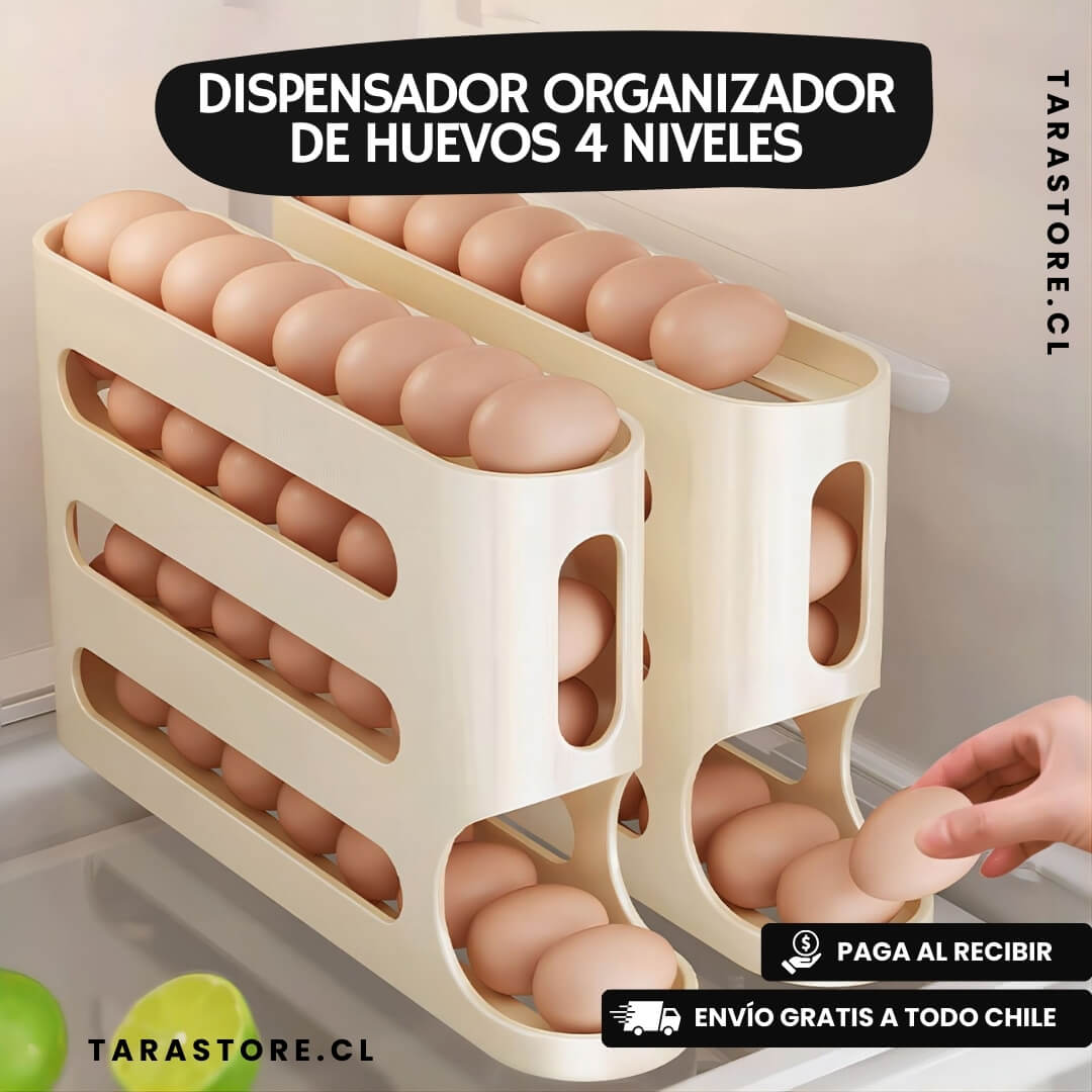 Dispensador Organizador De Huevos 4 Niveles