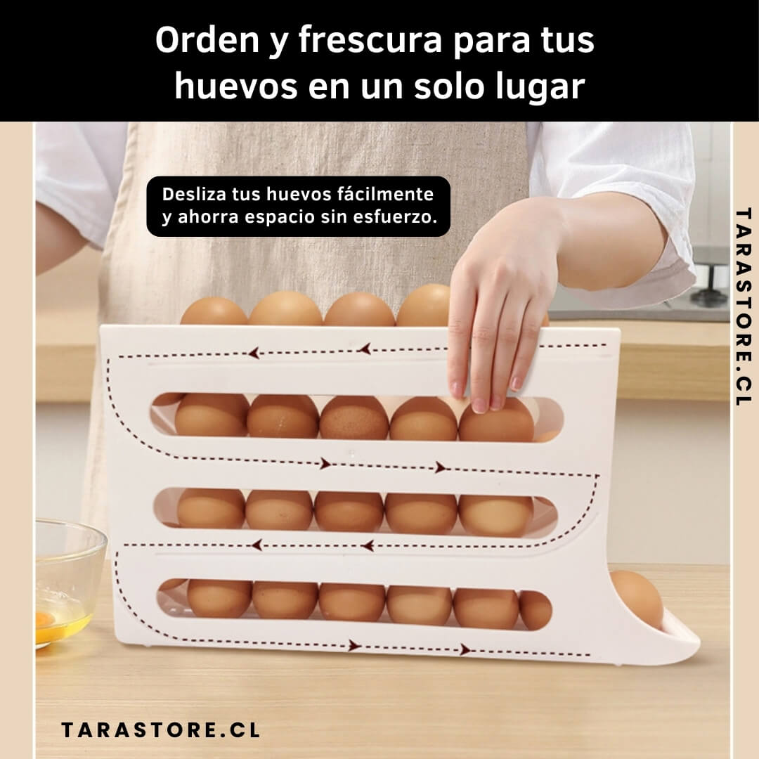 Dispensador Organizador De Huevos 4 Niveles