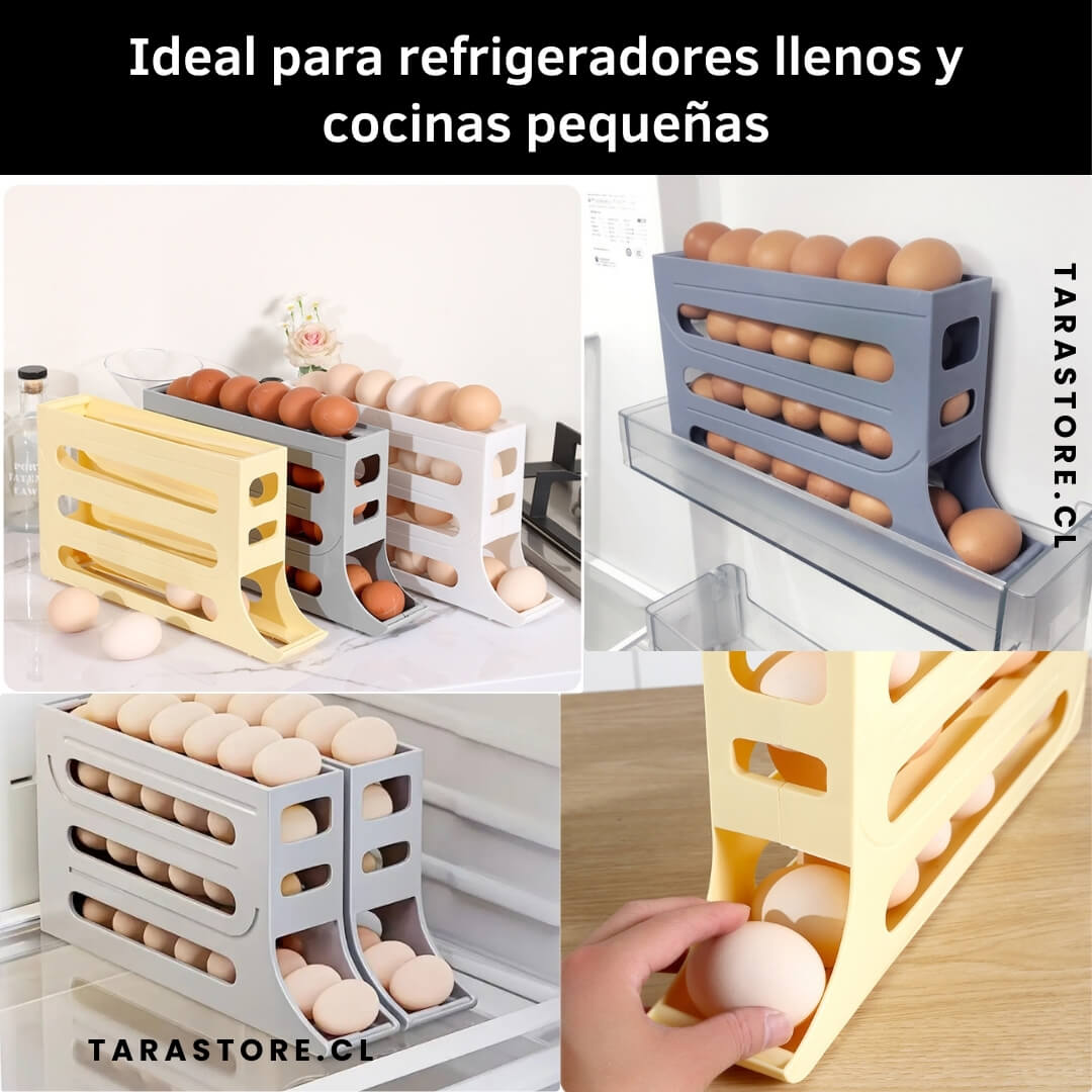 Dispensador Organizador De Huevos 4 Niveles