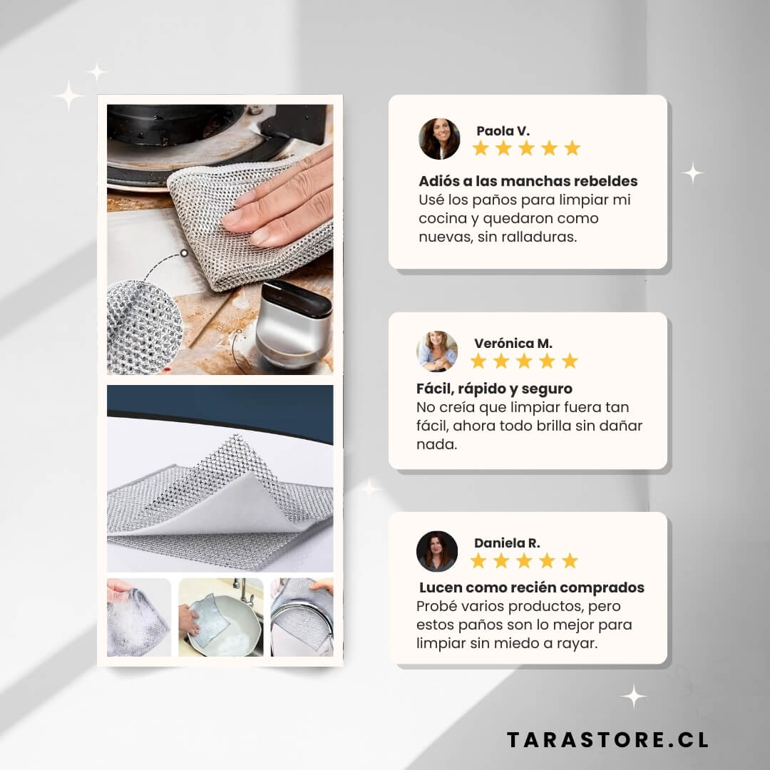 Paños de Limpieza Antiarañazos y Manchas Súper Pack 10 Unidades