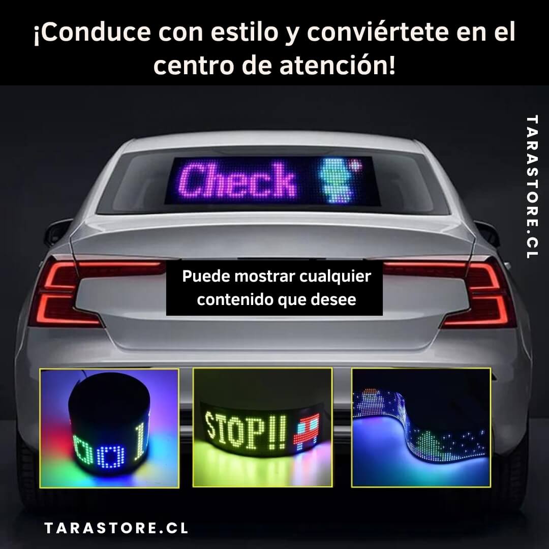 Pantalla Led Multicolor Para Automóviles. Incluye Manual de uso