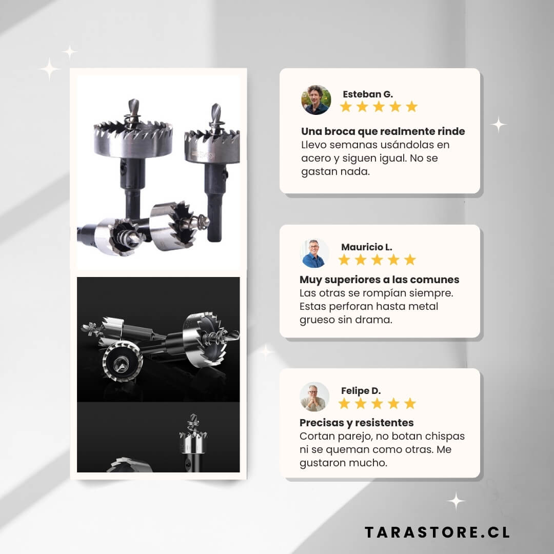 Set De 5 Brocas carburo HSS Alta Resistencia