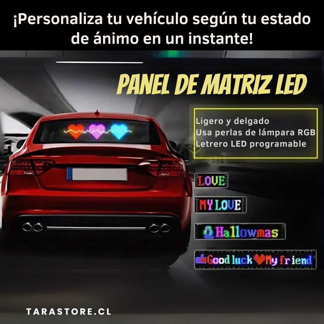 Pantalla Led Multicolor Para Automóviles. Incluye Manual de uso