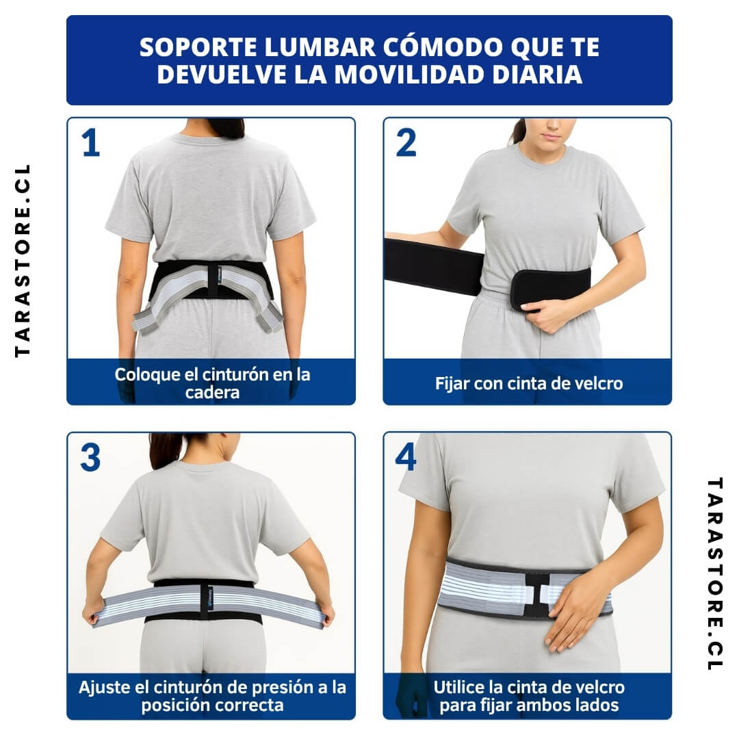 Cinturón Lumbar Ajustale Alivia Dolor Espalda y Ciática