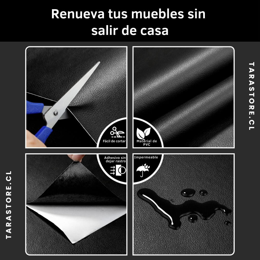 Rollo Adhesivo Cuero para Reparaciones Sofa Sillón Sillas