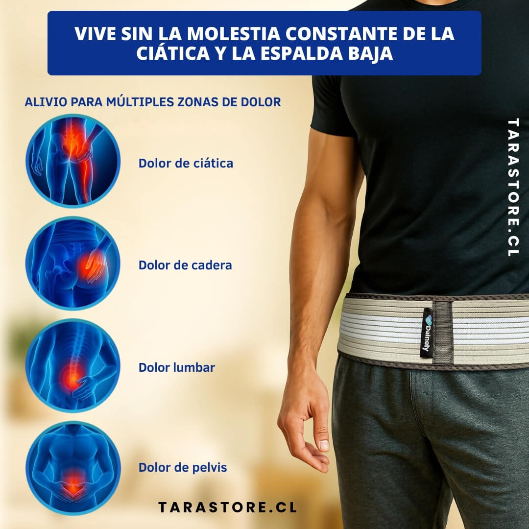 Cinturón Lumbar Ajustale Alivia Dolor Espalda y Ciática