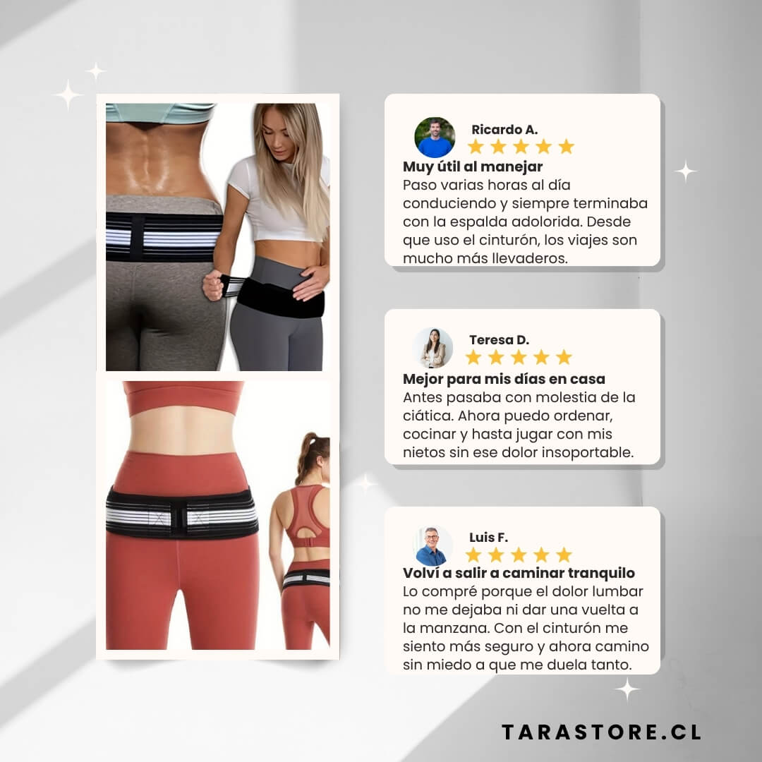 Cinturón Lumbar Ajustale Alivia Dolor Espalda y Ciática