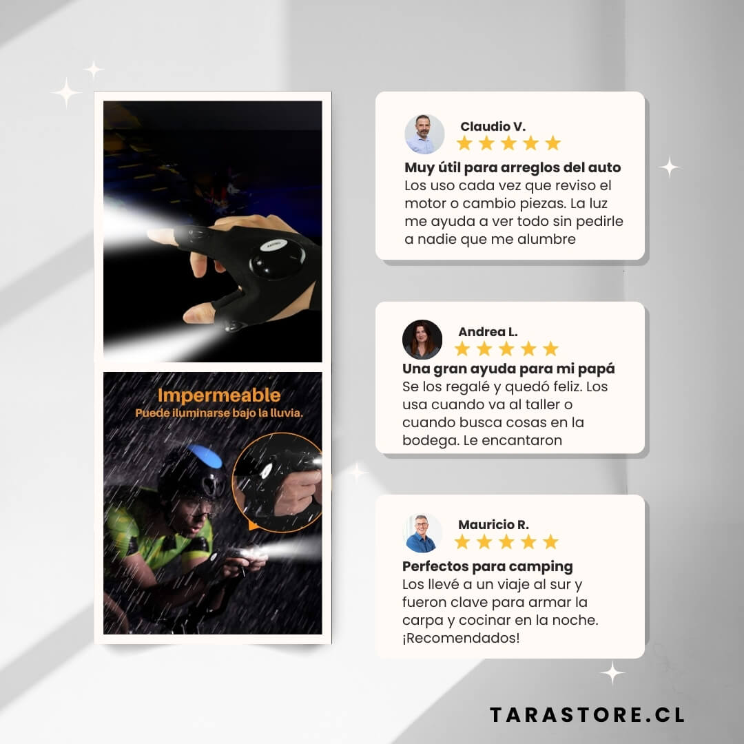 Par de Guantes Led Multiuso