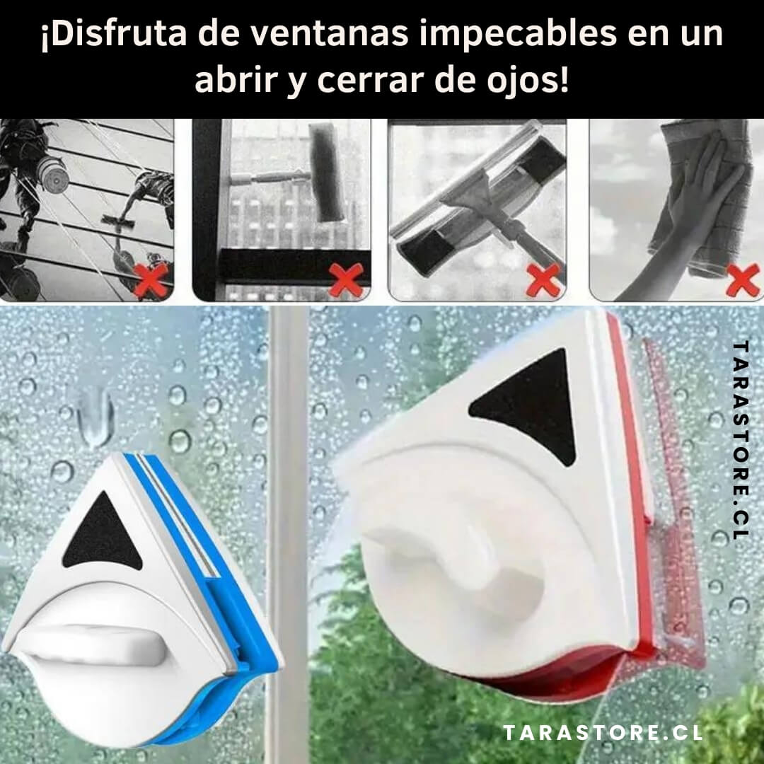 Limpiador de ventanas magnético doble cara