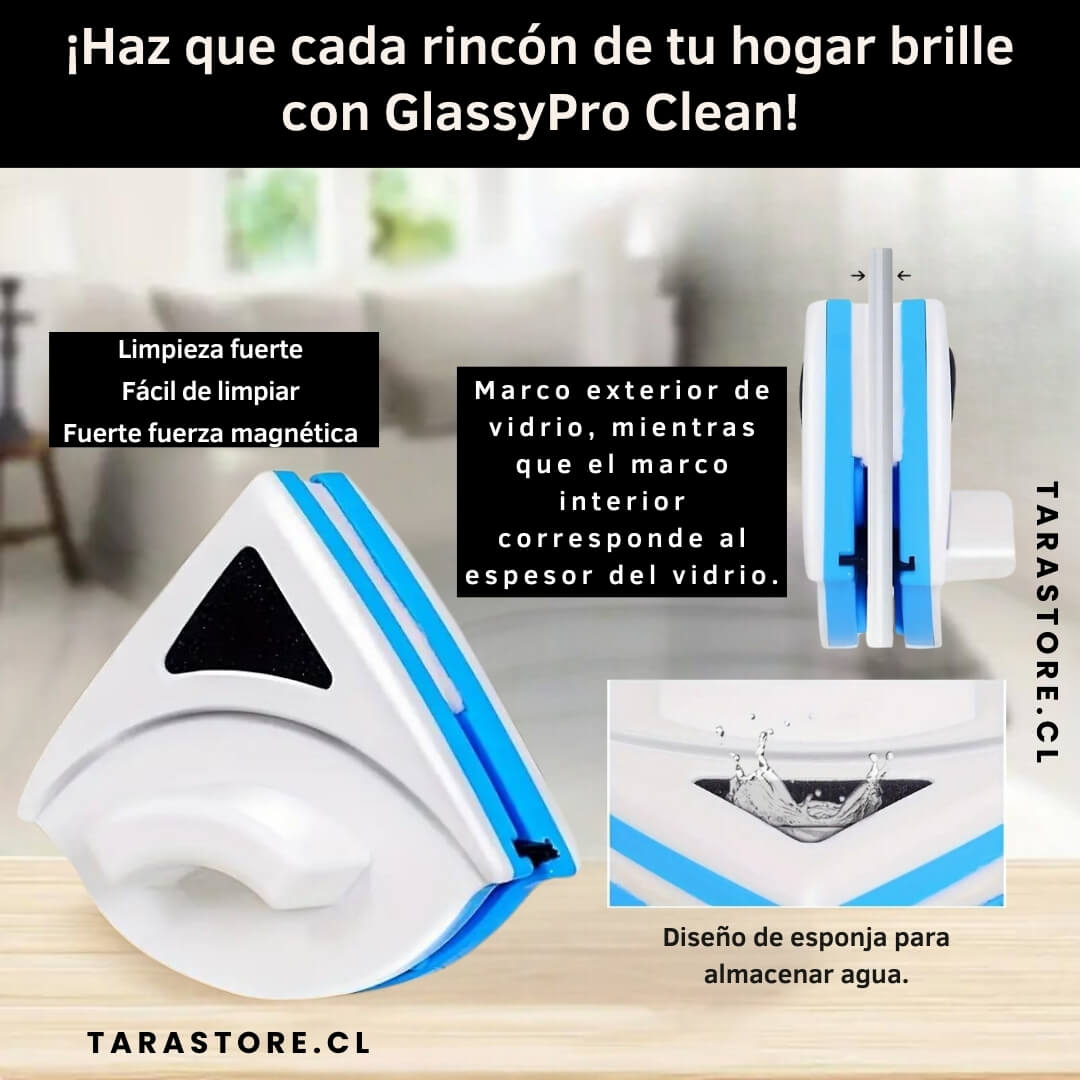 Limpiador de ventanas magnético doble cara