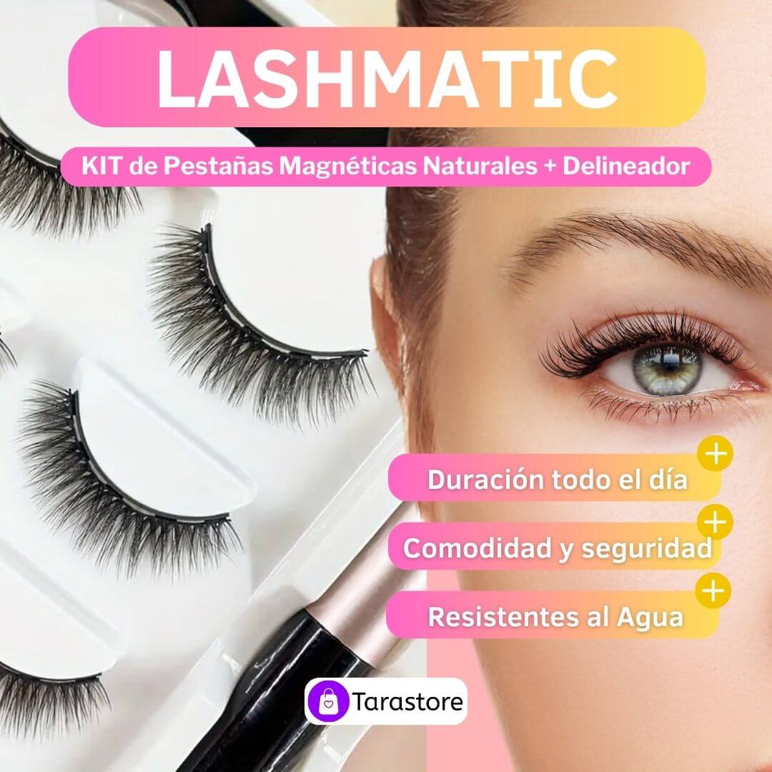 LashMatic - KIT de Pestañas Magnéticas Naturales + Delineador