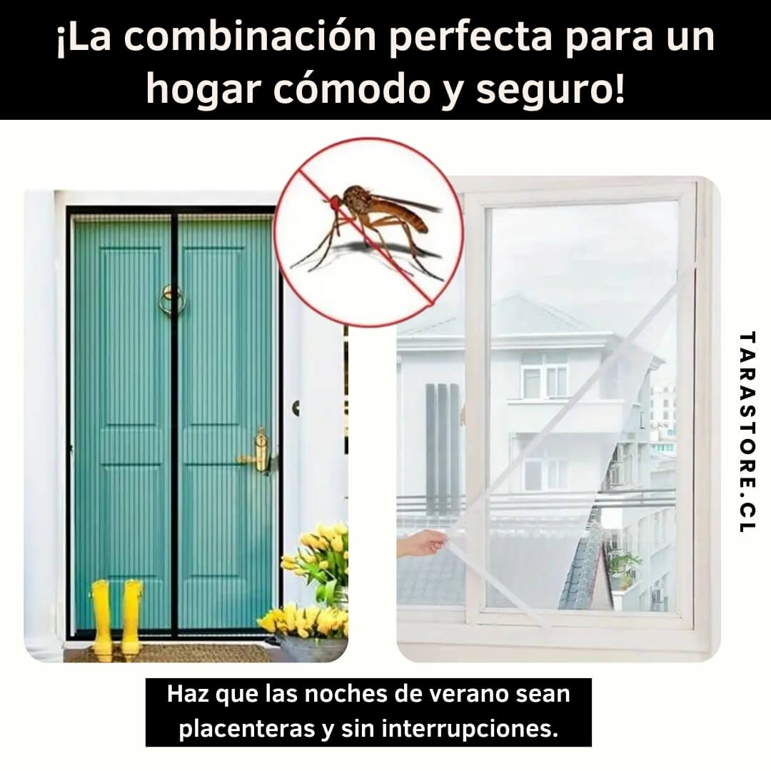 PACK MALLA ANTIMOSQUITOS PUERTA + VENTANA