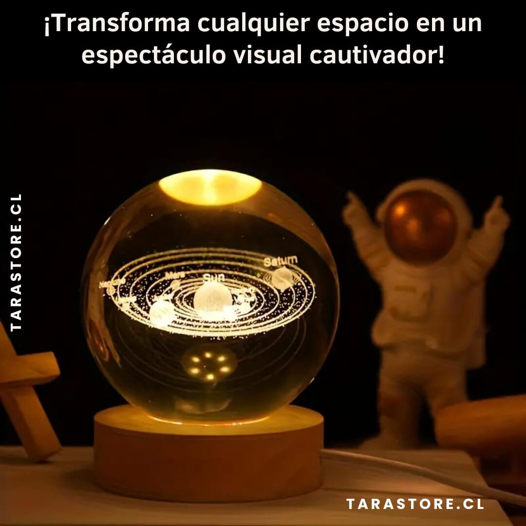 Lámpara Esfera de Cristal 3D