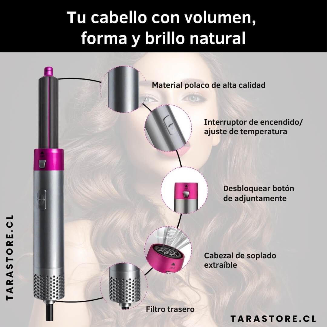 Cepillo Secador 5 En 1 Profesional