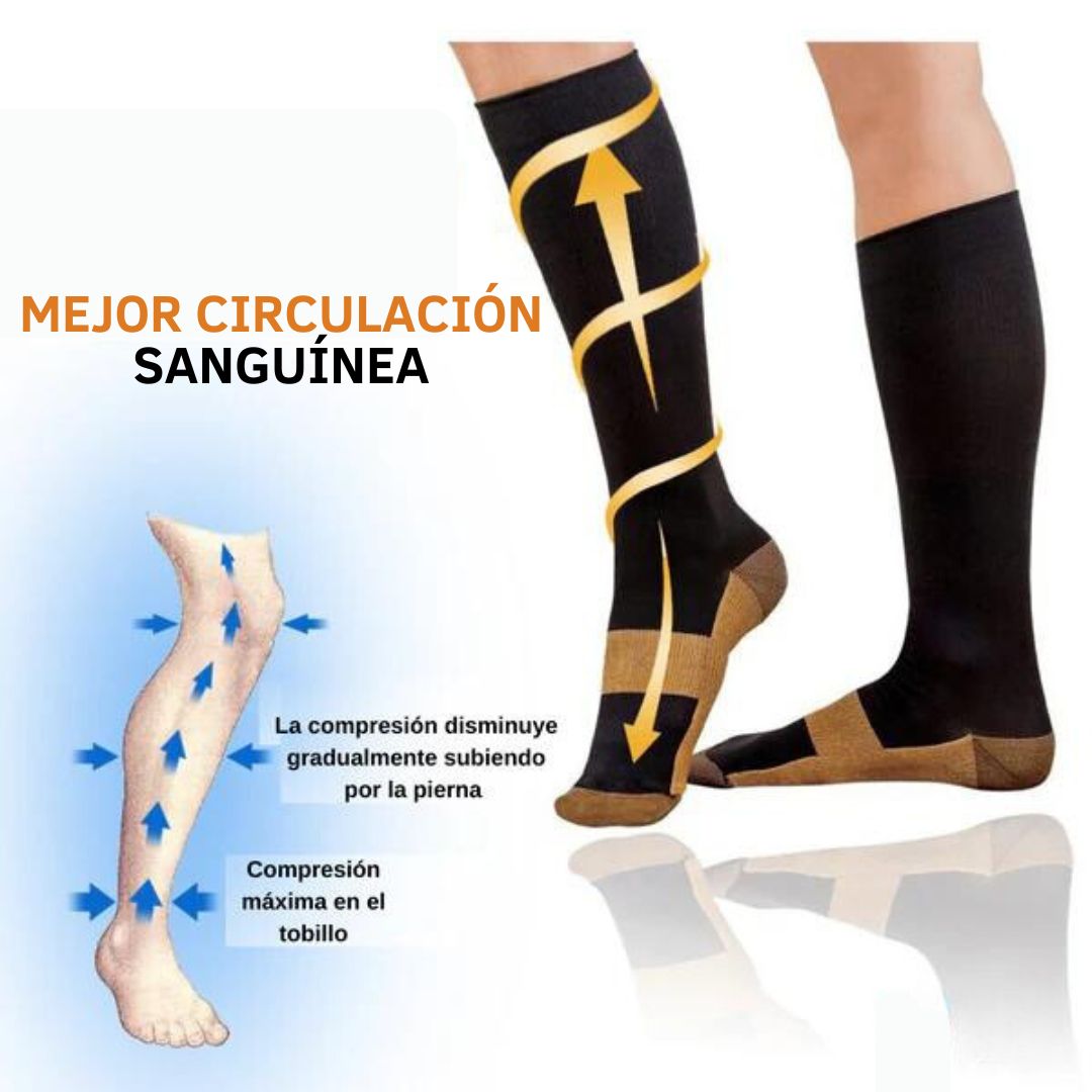 FlexFit Medias Compresión de Cobre - Promoción 2 Pares x 1