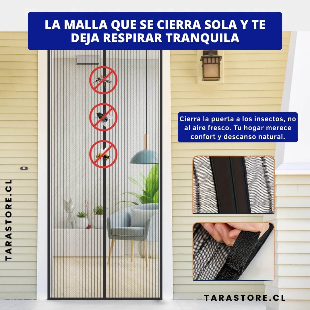 Malla Mosquitera Para Puerta Adiós Mosquitos