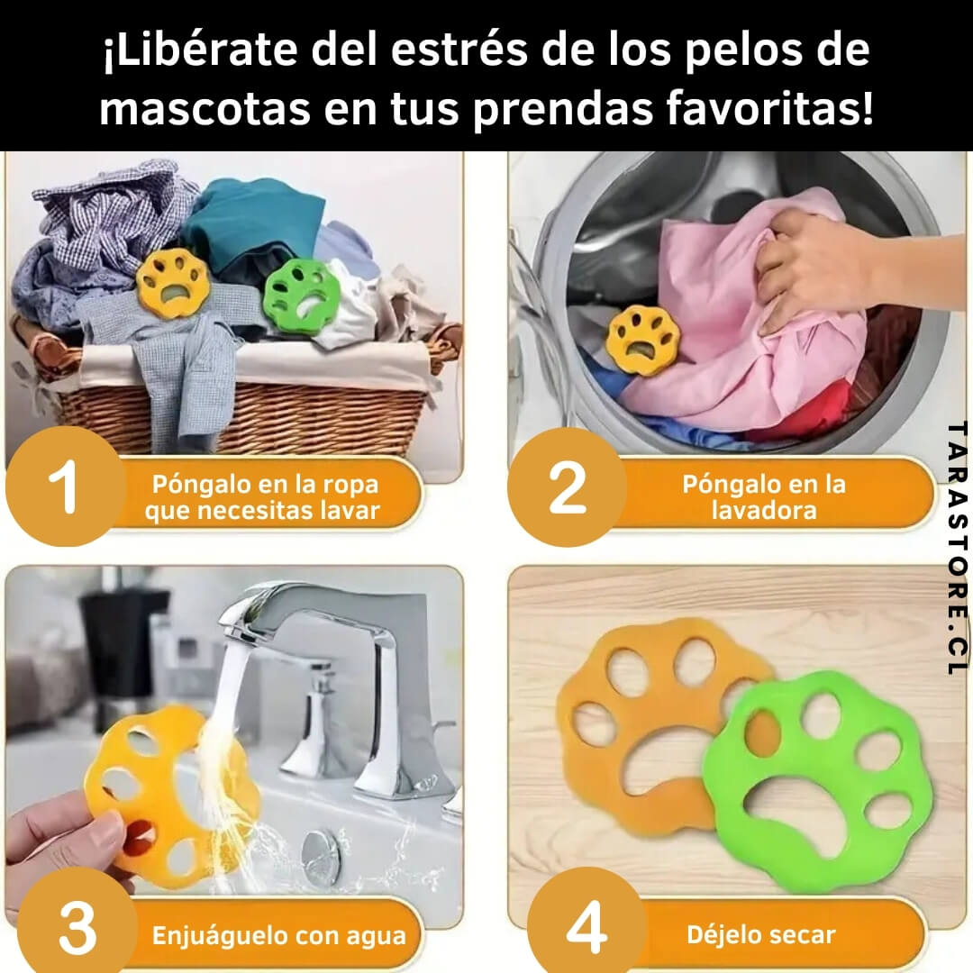 Removedor Pelos Mascotas 4 unidades