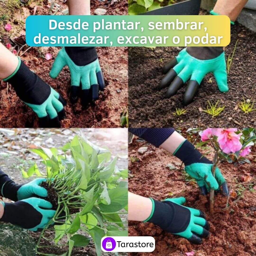 EasyGrip - Guantes De Jardin Con Garras