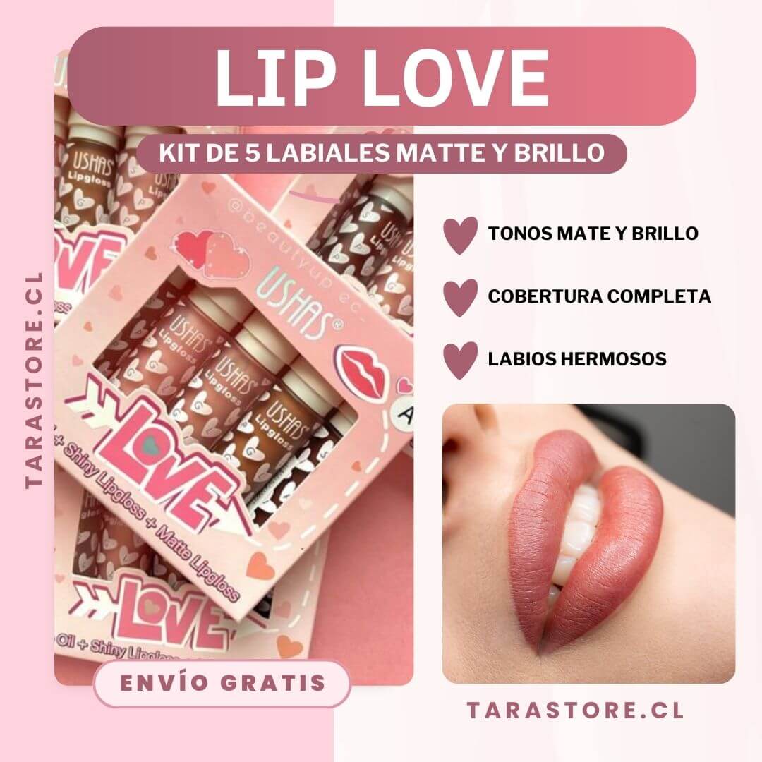 Kit 5 labiales matte y brillo