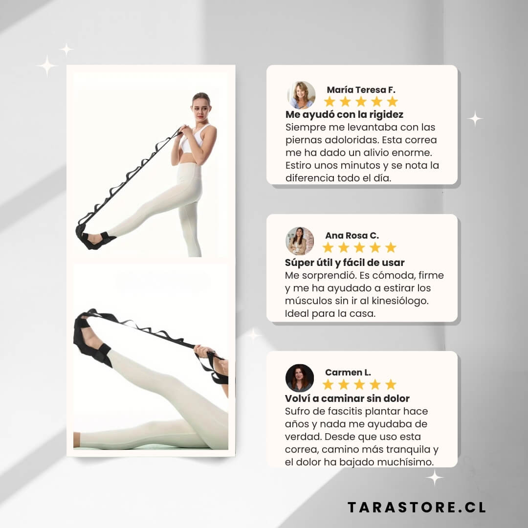 Correa Elástica Rehabilitación - Estirador de Fascitis Plantar