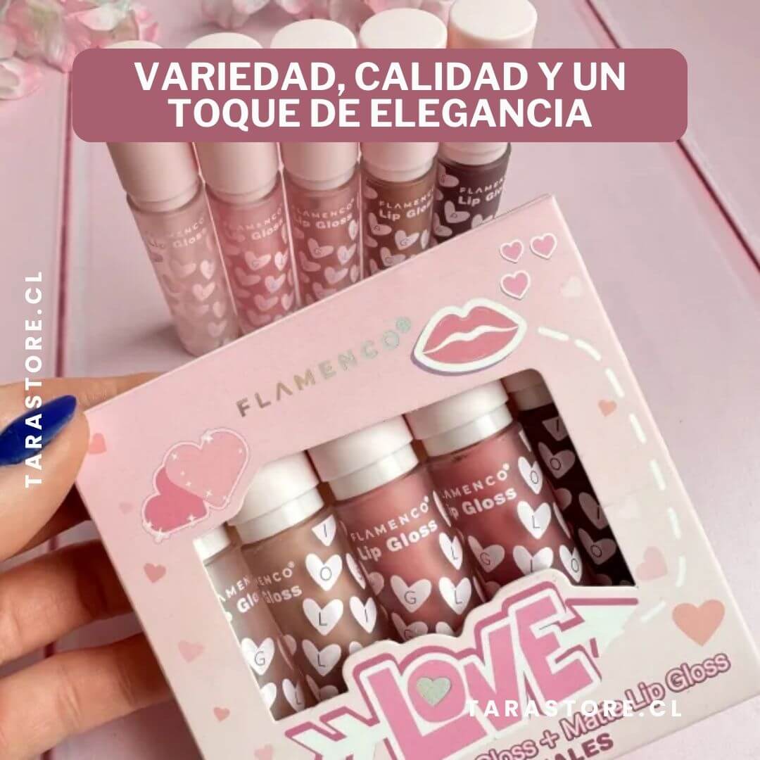Kit 5 labiales matte y brillo