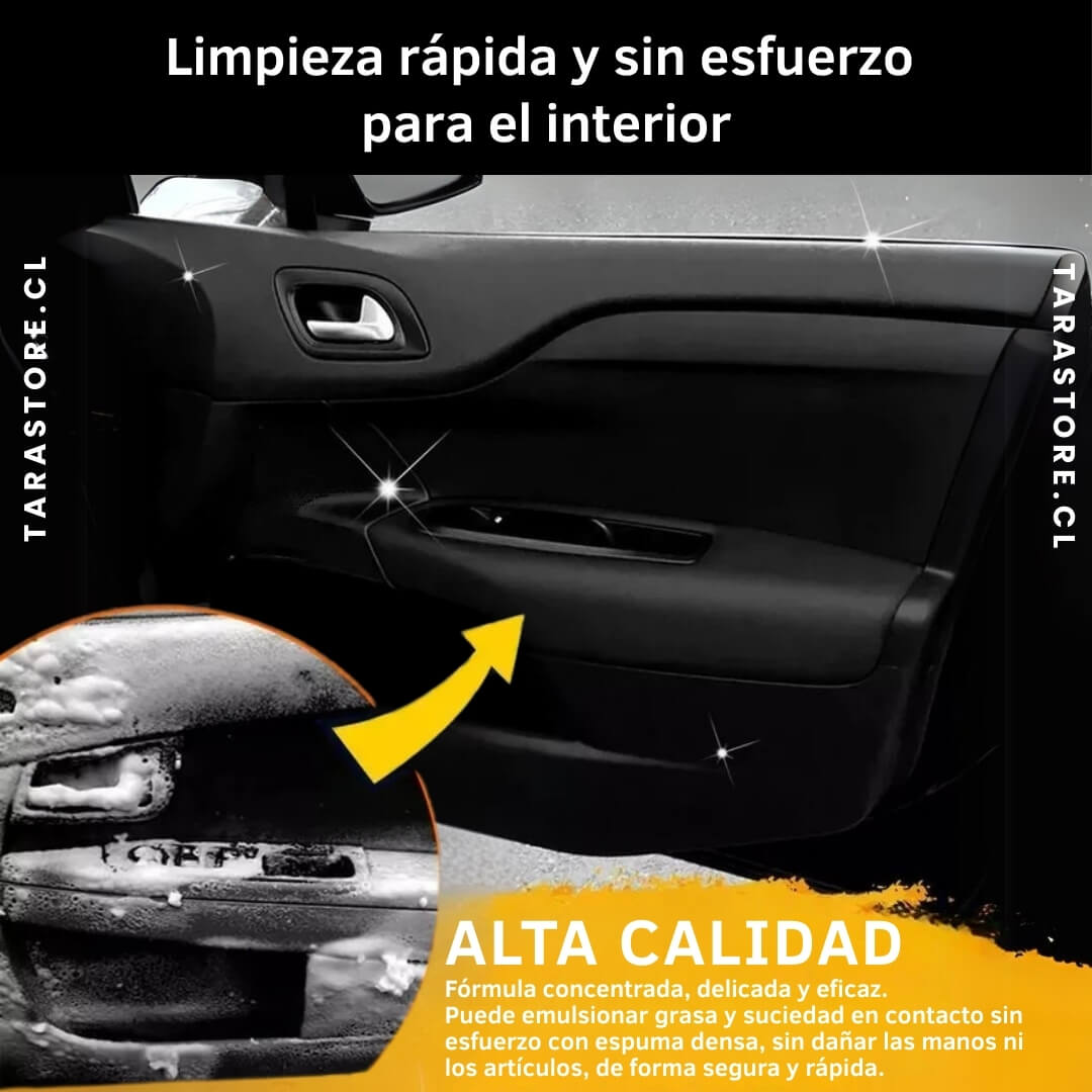 Limpiador Profesional de Tapiz y Plástico Para Auto 2x1