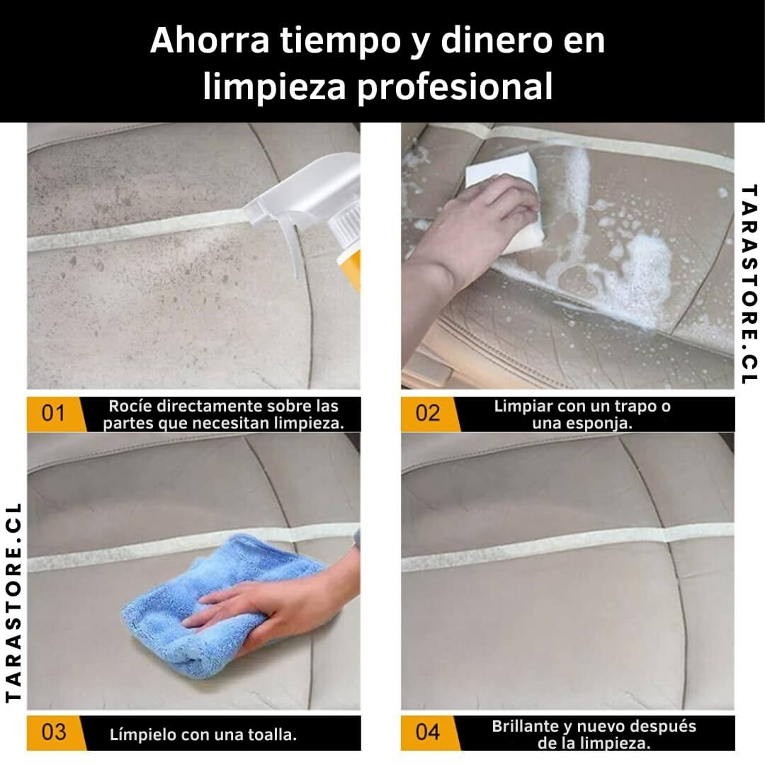 Limpiador Profesional de Tapiz y Plástico Para Auto 2x1