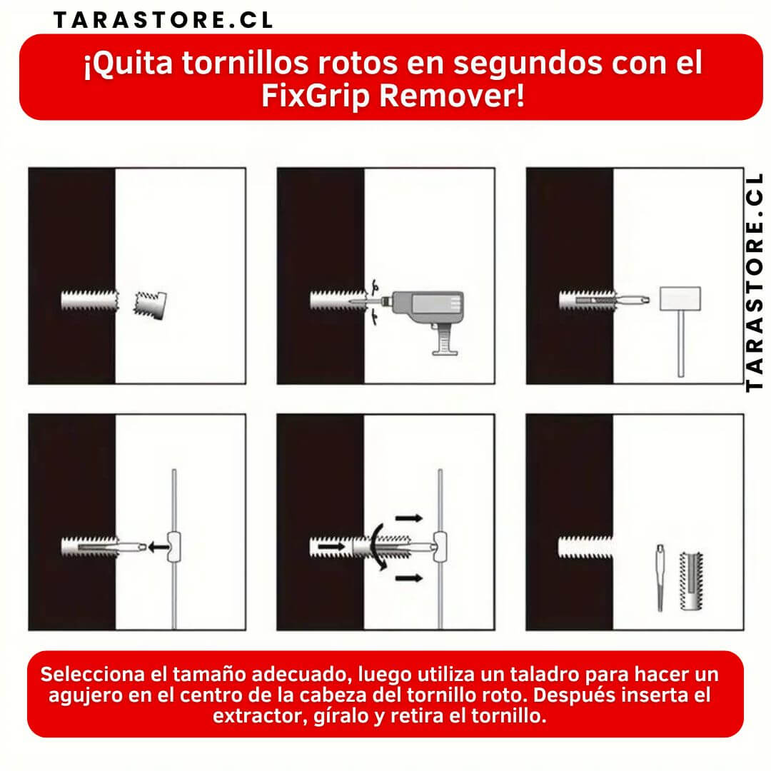 Juego 5 piezas extractor de tornillo