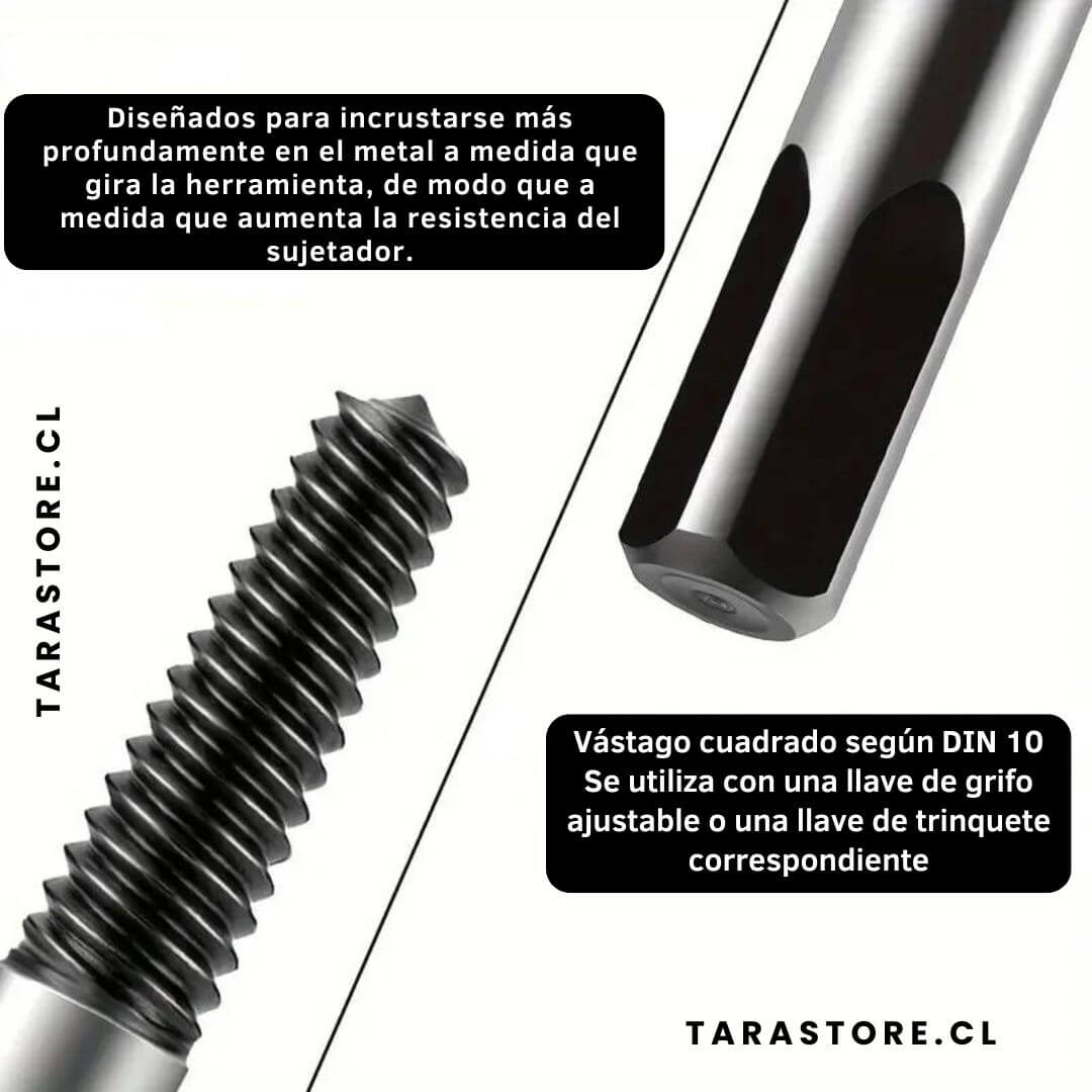 Juego 5 piezas extractor de tornillo