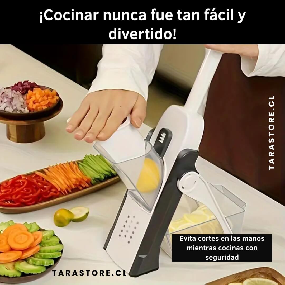Cortador y Rallador de Verduras y Frutas 8 en 1