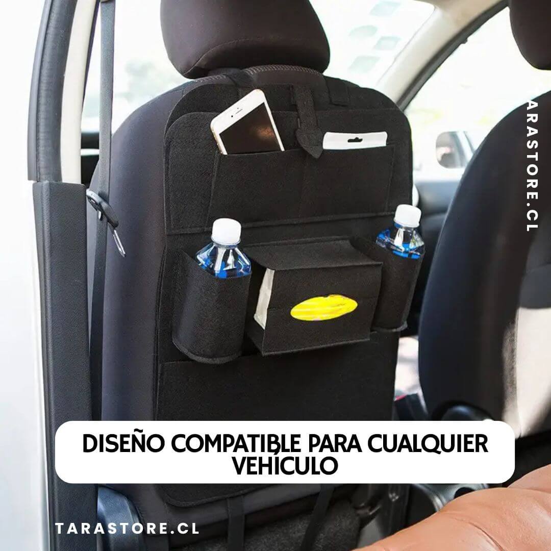 Organizador Para Asiento Color Negro ¡2x1!