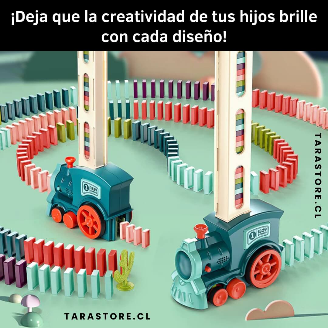 Juguete Tren Domino Incluye 60 piezas