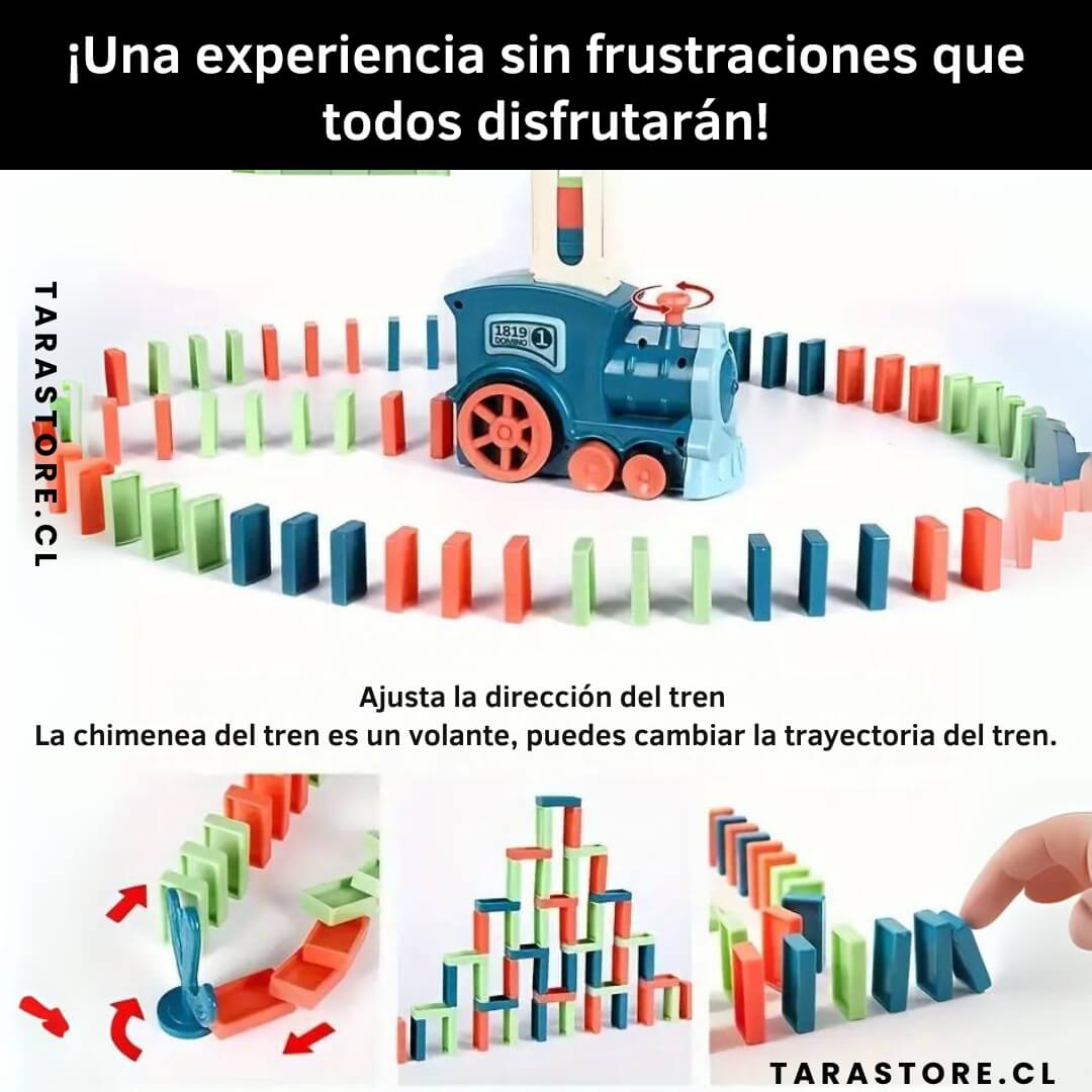 Juguete Tren Domino Incluye 60 piezas